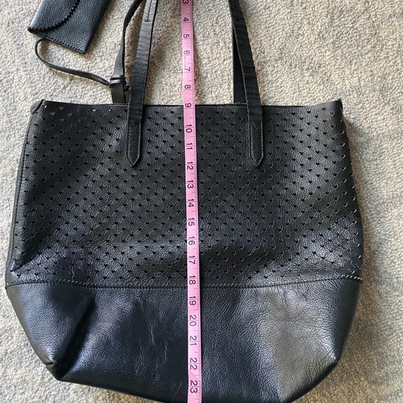 J.Crew Leather Perforated Heart Tote Bag - Picture 5 of 5